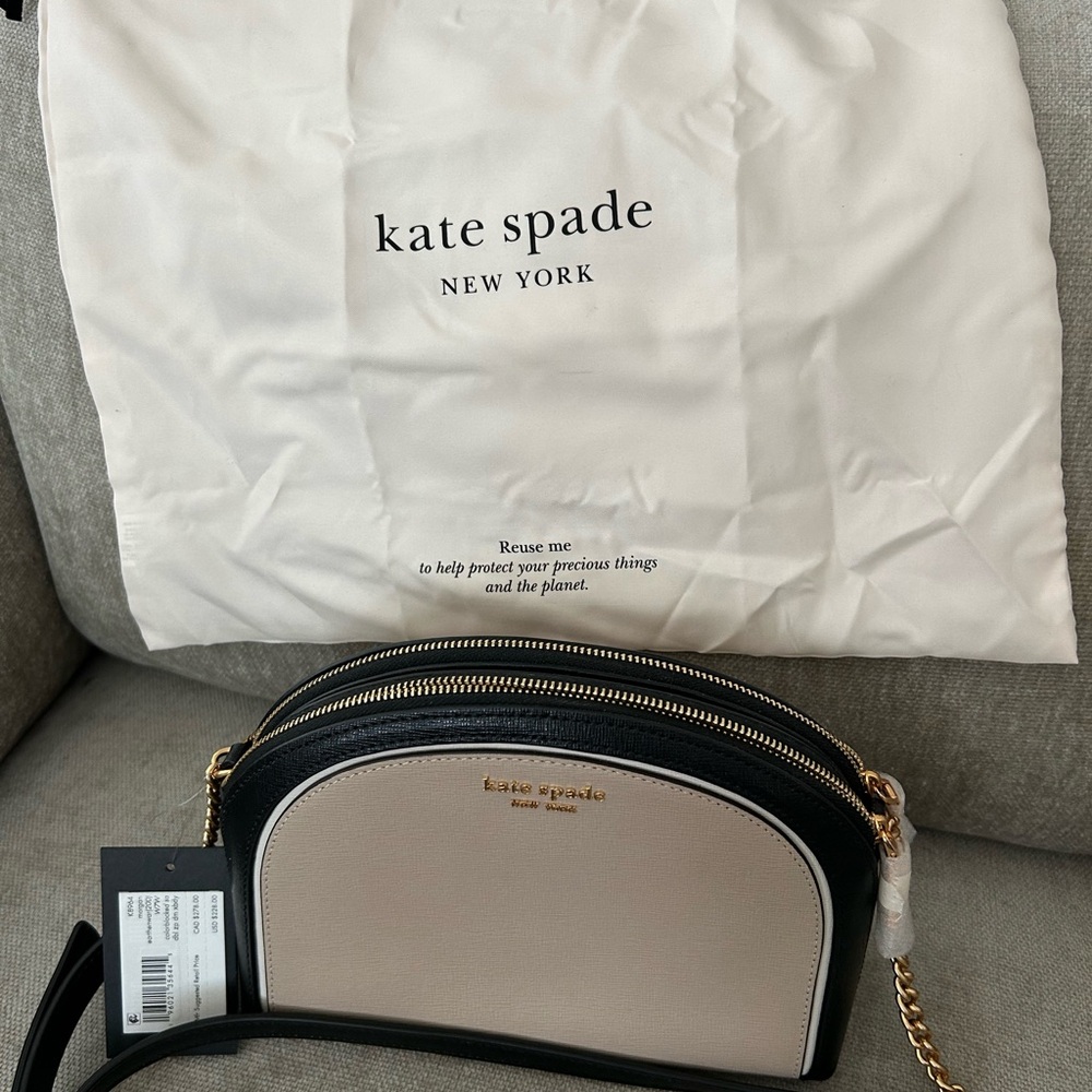 Kate Spade Black and Tan Crossbody Bag